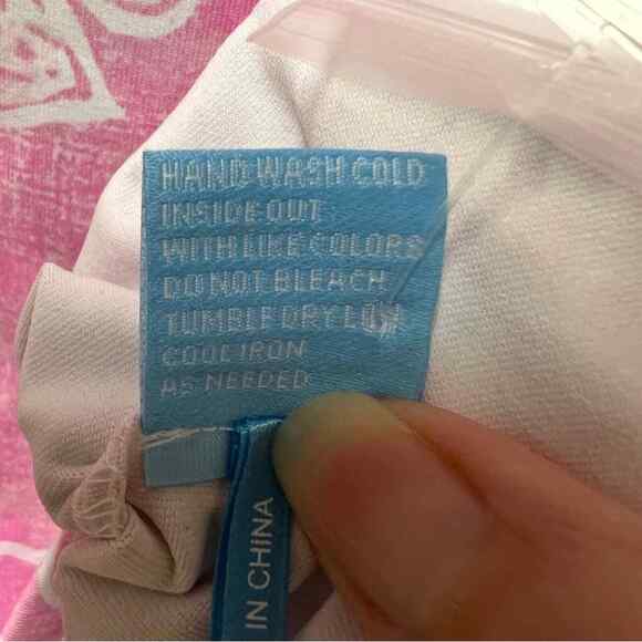 J. McLaughlin Pink & White Peacock Floral Print Signature Tee Small - Picture 5 of 5